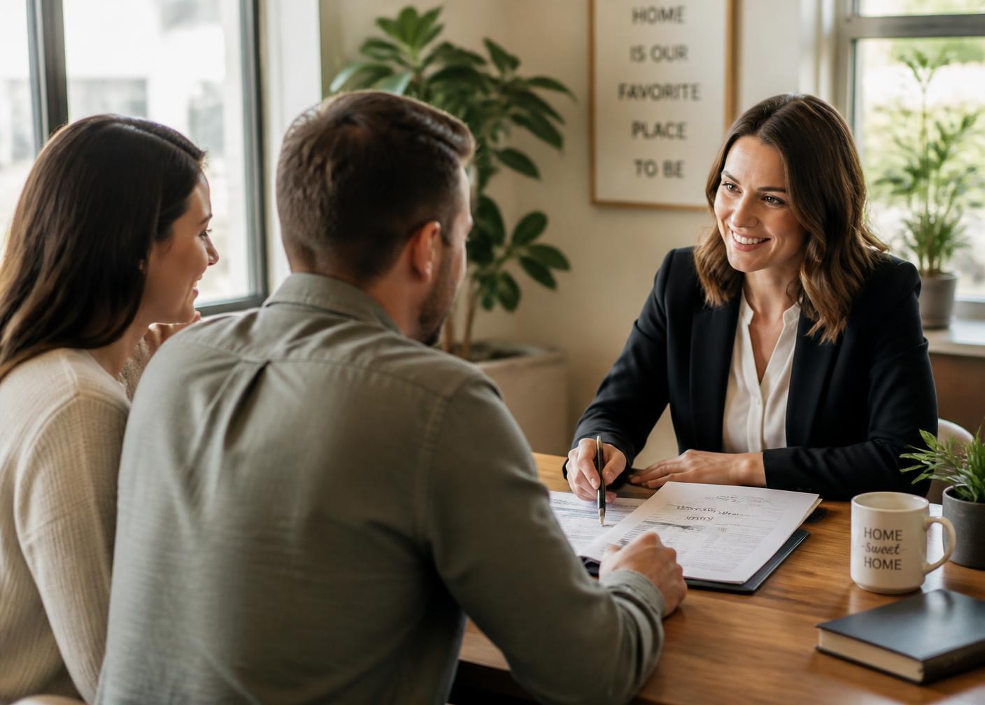 An advisor reviewing homeownership options with a couple